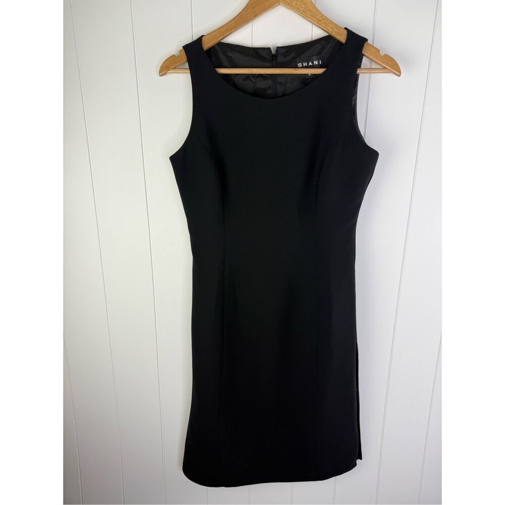 Vintage Shani Black Business Career Dress Modest USA Made Size 6